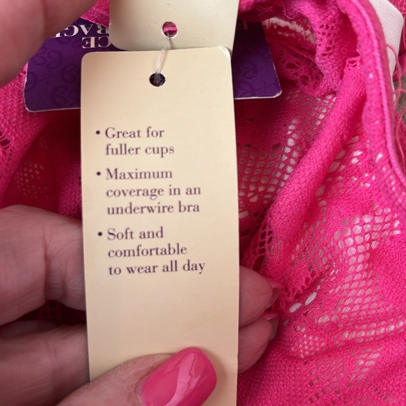 NWT Cacique Pink Lace Bra - Picture 6 of 14
